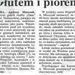 Wiesław Baniak: "Dłutem i piórem", Głos Pomorza nr 28 z dn. 02.02.1996 r., str. 3