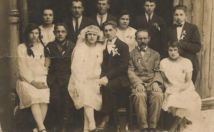 Ślub Honoraty i Marcina Łosiów w Kostopolu, luty 1927