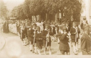 Procesja Bożego Ciała, 1956 rok. (Rodzina Miąskiewicz)